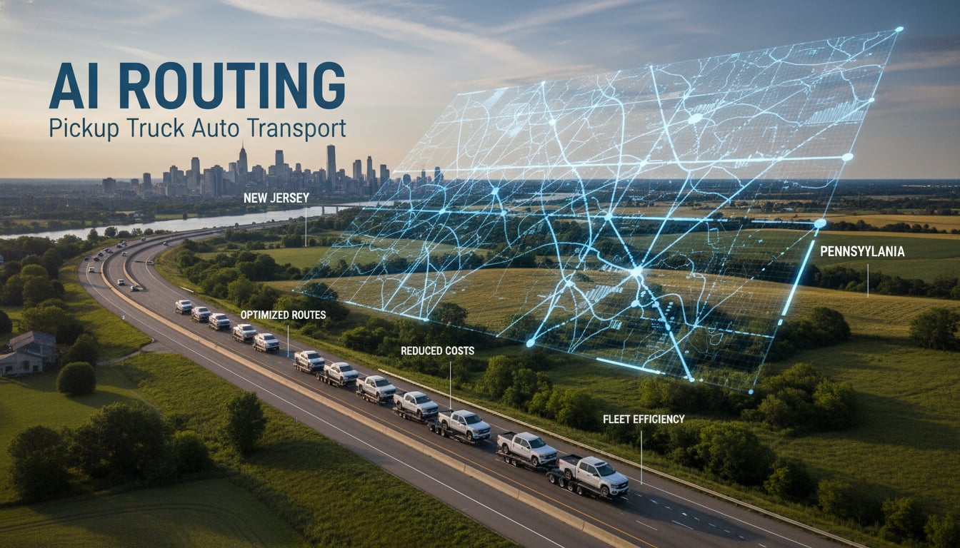 AI Routing for Pickup Truck Auto Transport: Boosting Efficiency in New Jersey’s Auto Logistics