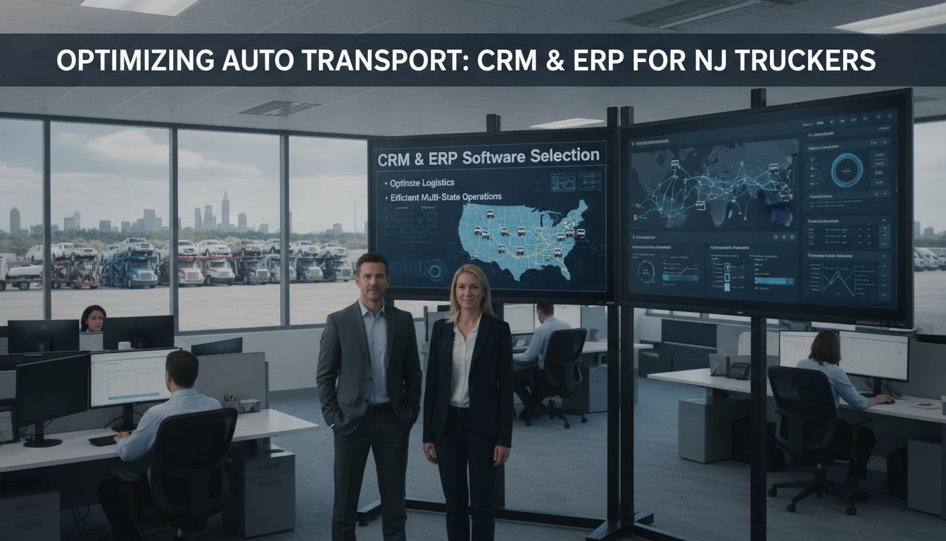 Selecting CRM and ERP Software for Auto Transport Companies: A Guide for New Jersey Pickup-Truck Fleets